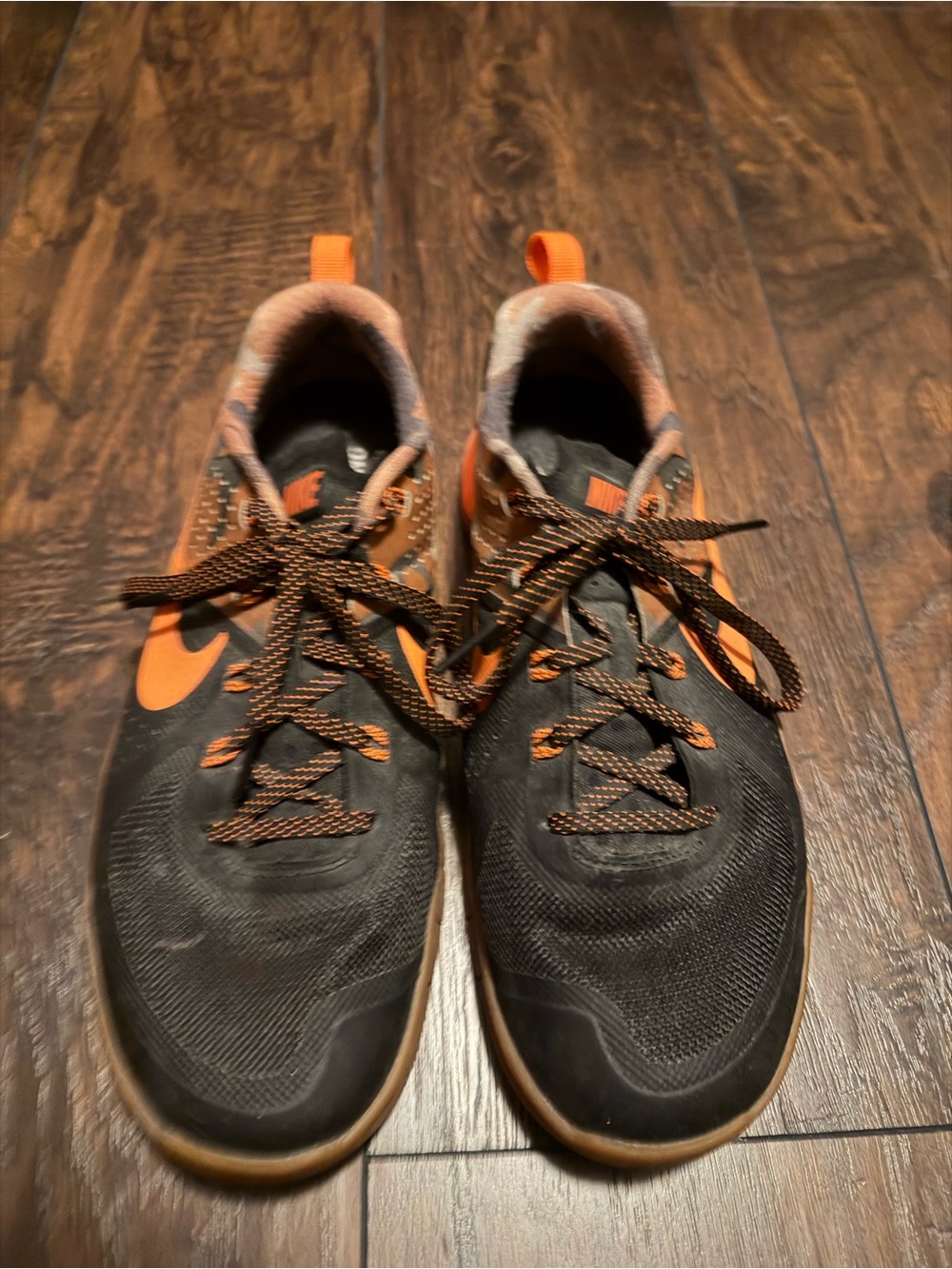 Nike Men’s Metcon Black and Orange Athletic Sneakers